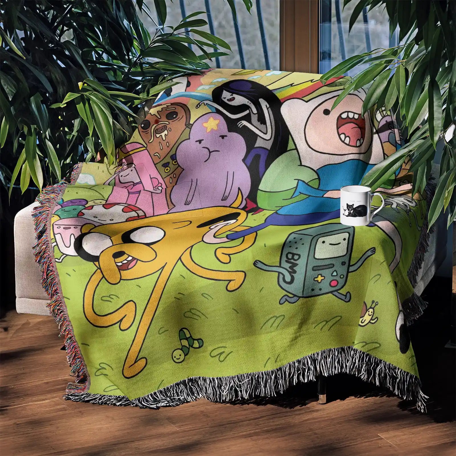 Adventure Time Woven Throw Blanket Tapestry – Personality Cartooon Room Decor Gift-VIII