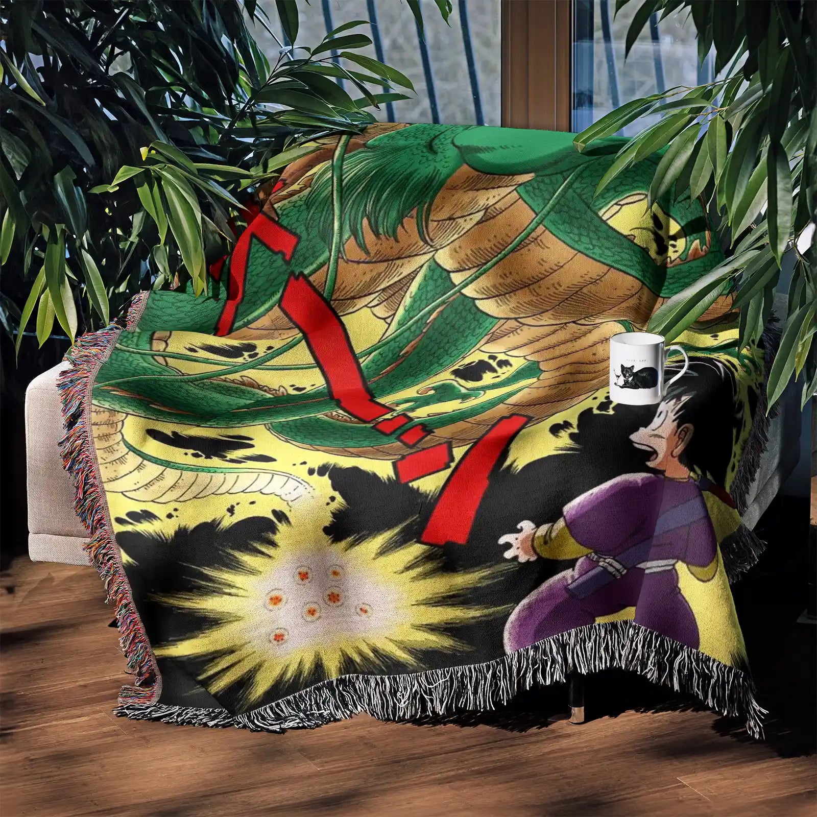 Dragon Ball Woven Throw Blanket Tapestry – Personality Anime Room Decor Gift-VII