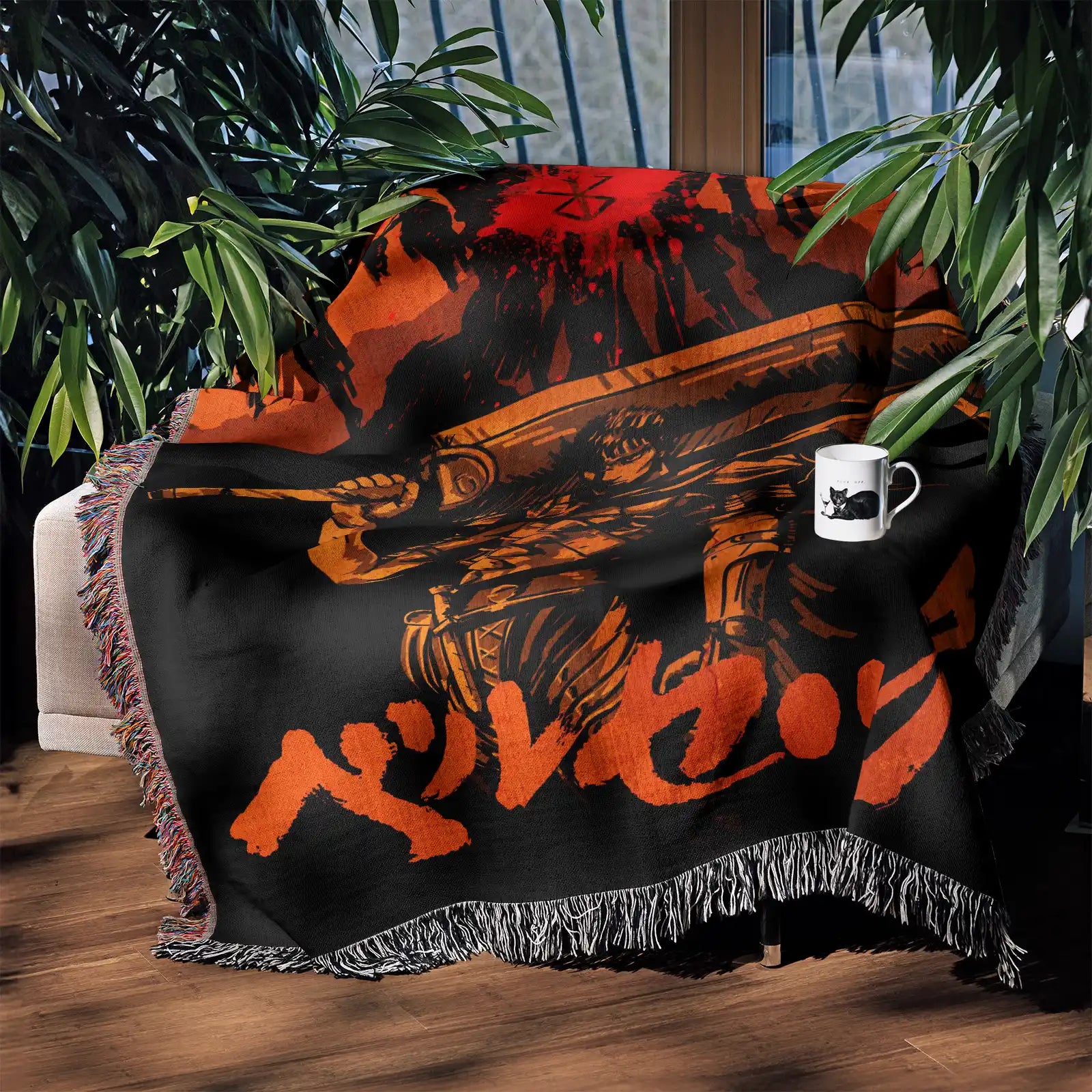 Berserk Woven Throw Blanket Tapestry – Personality Anime Room Decor Gift-VII