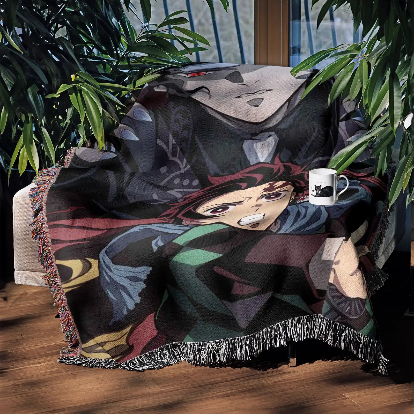 Demon Slayer Jump Comic Poster Woven Throw Blanket Tapestry – Personality Anime Room Decor Gift-XII