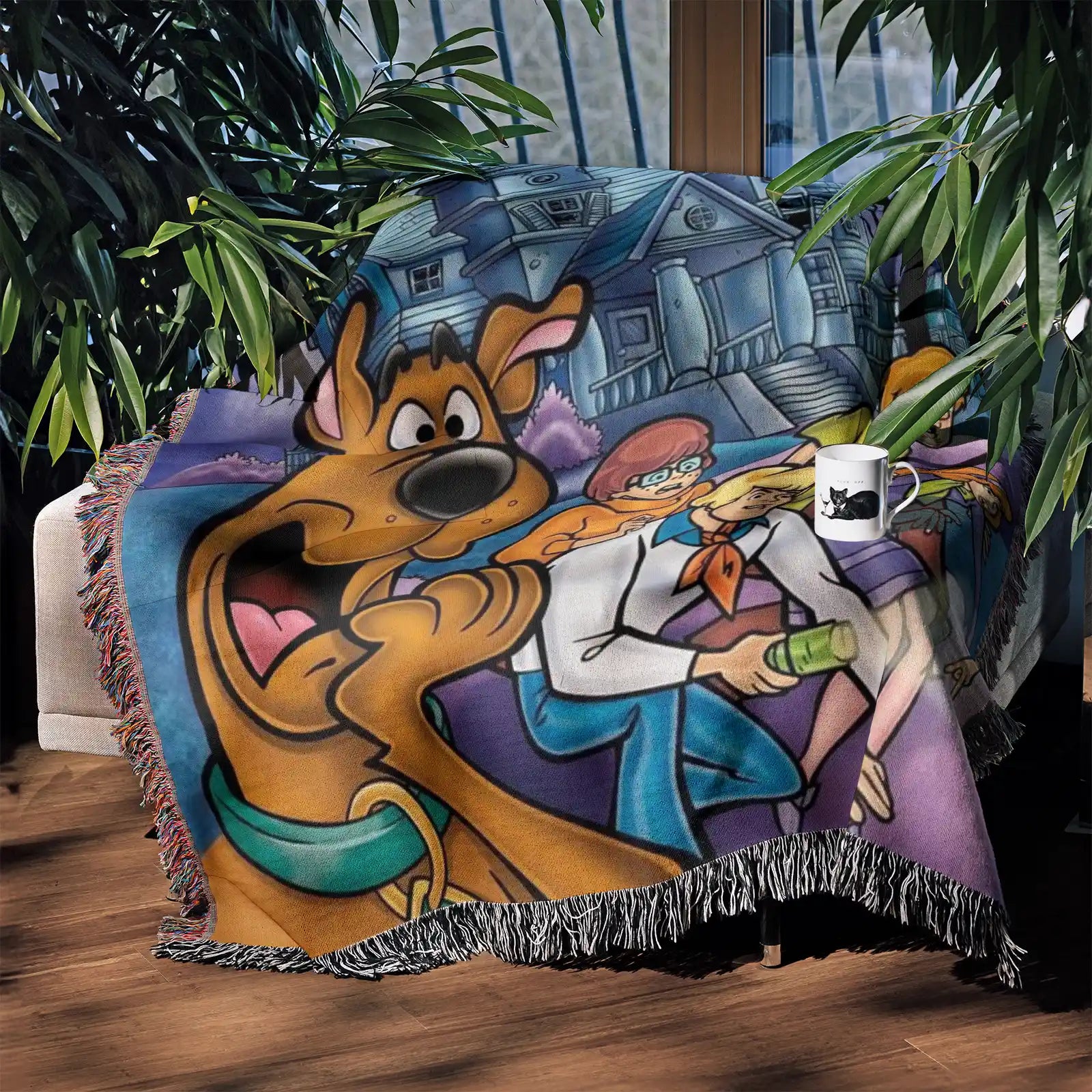 Scooby Doo Woven Throw Blanket Tapestry – Personality Cartooon Room Decor Gift-II