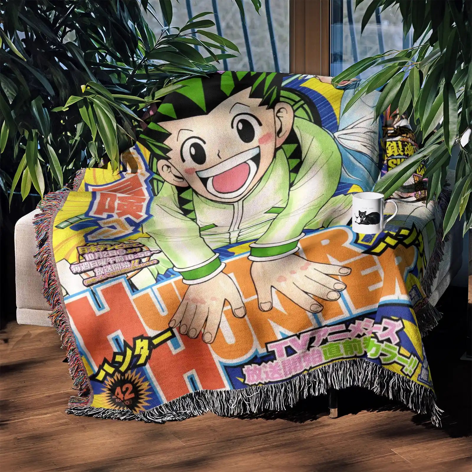 Hunter x Hunter Woven Throw Blanket Tapestry – Personality Anime Room Decor Gift-I