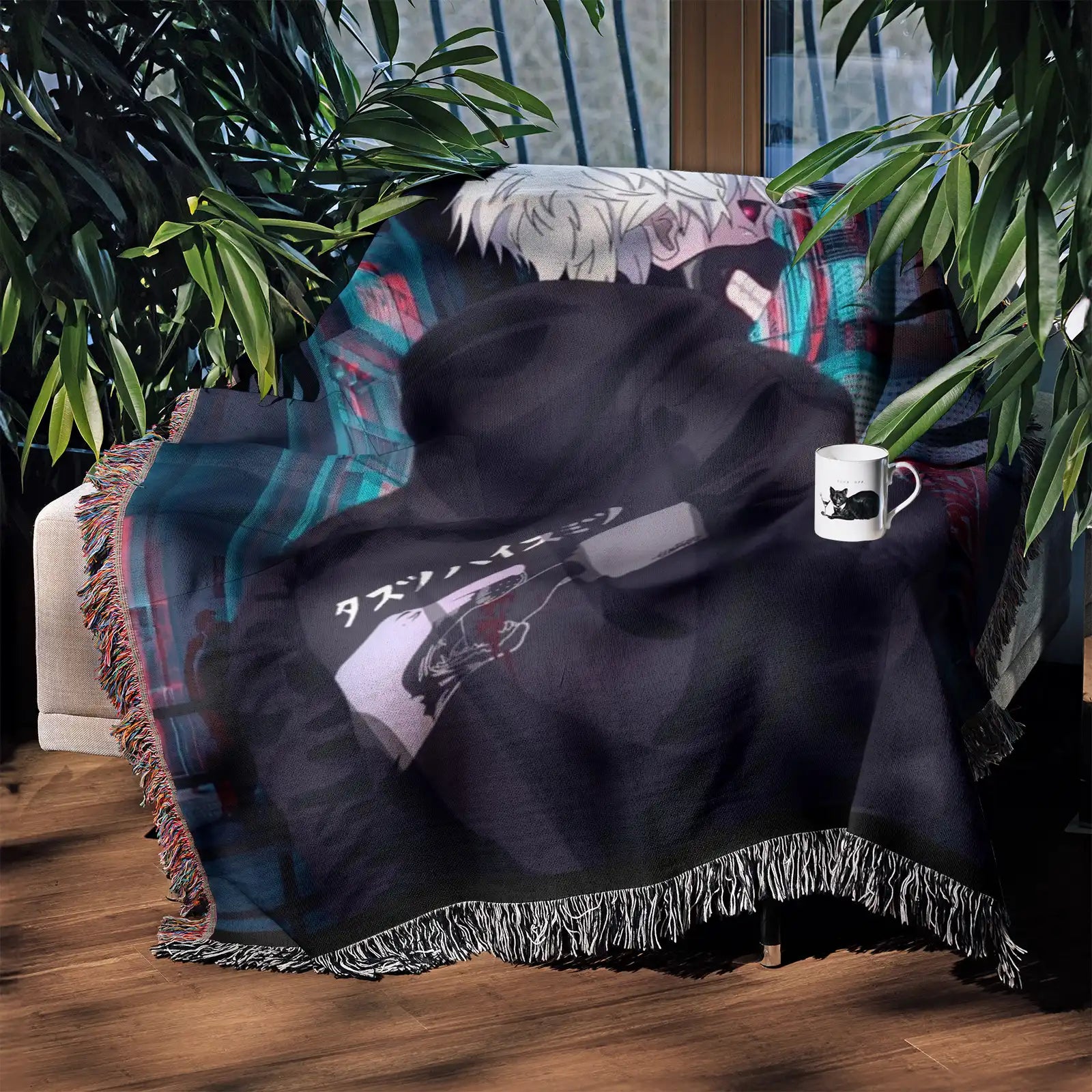 Tokyo Ghoul Woven Throw Blanket Tapestry – Personality Anime Room Decor Gift-II