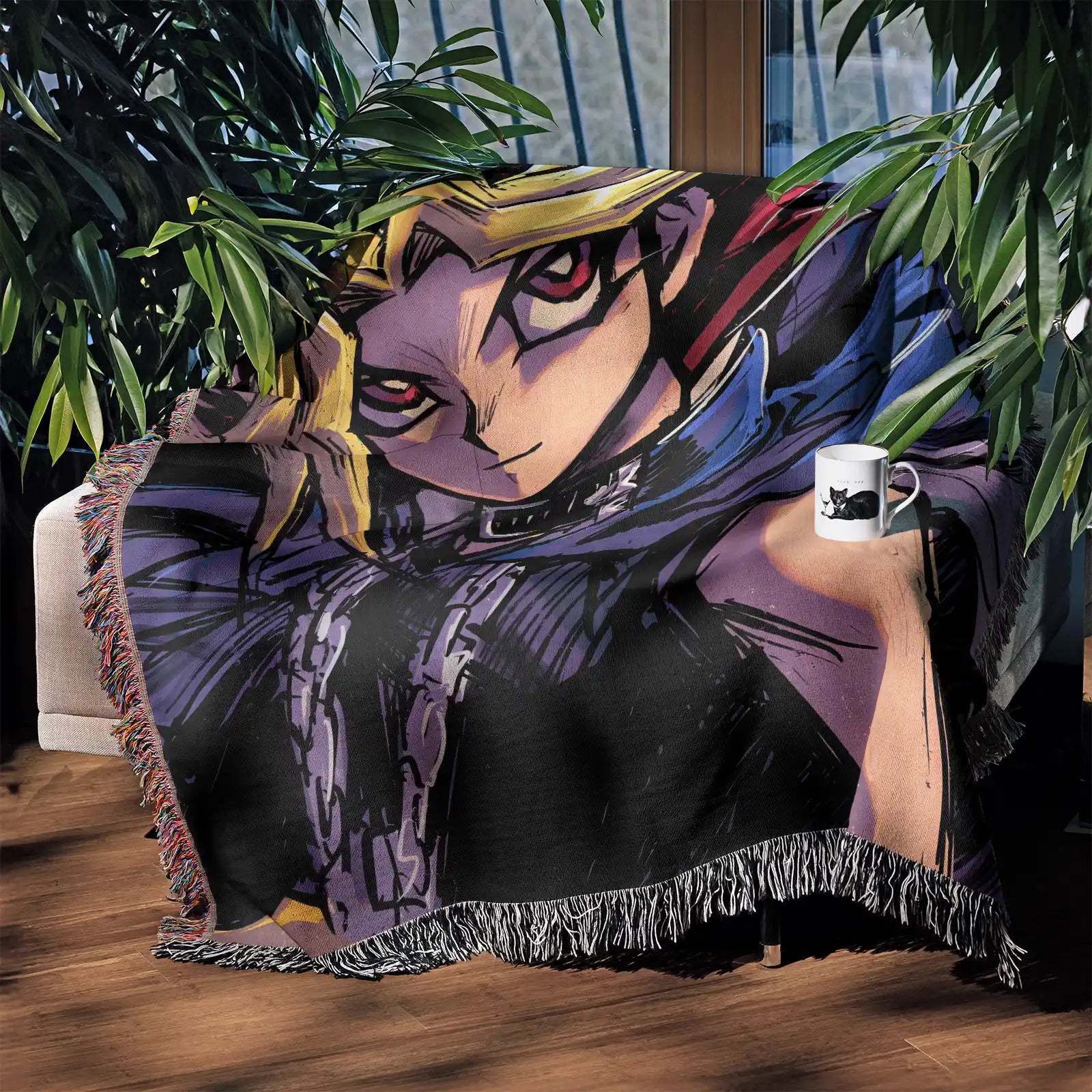 Yu Gi Oh Woven Throw Blanket Tapestry – Personality Anime Room Decor Gift-I
