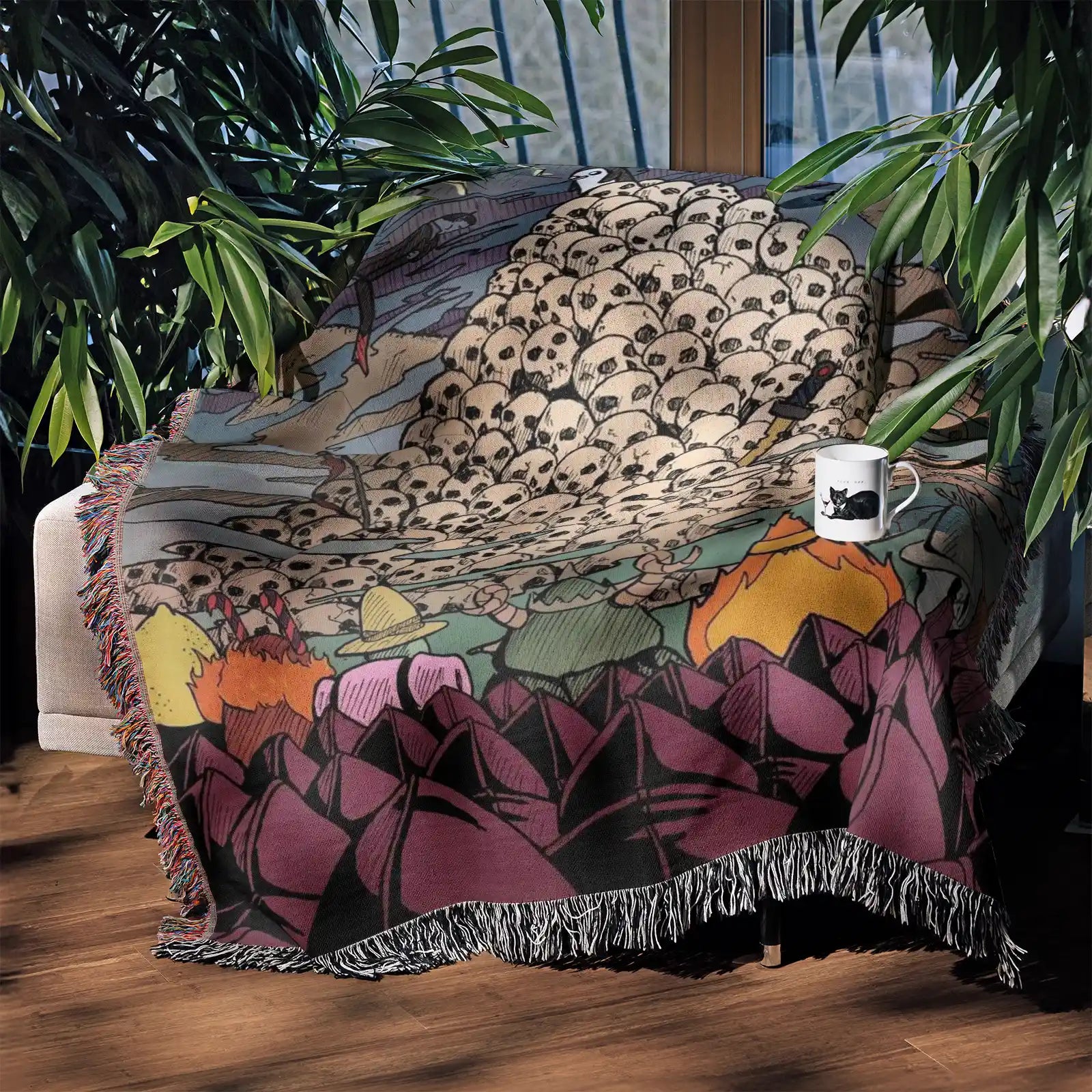 Adventure Time Woven Throw Blanket Tapestry – Personality Cartooon Room Decor Gift-V