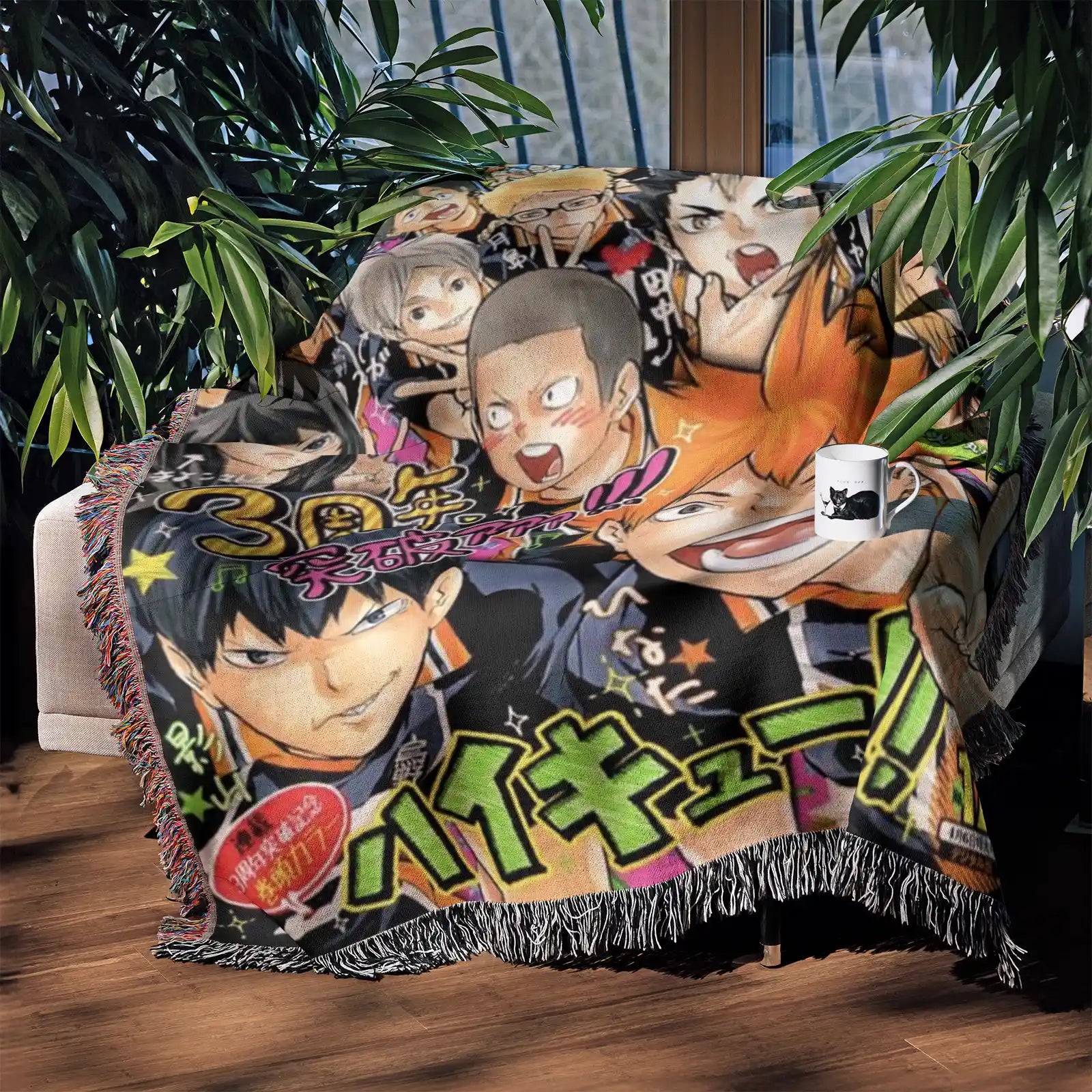 Haikyuu Woven Throw Blanket Tapestry – Personality Anime Room Decor Gift-III