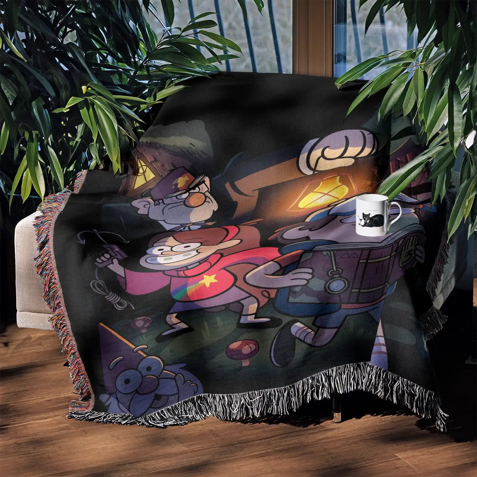 Gravity Falls Woven Throw Blanket Tapestry – Personality Cartooon Room Decor Gift-II