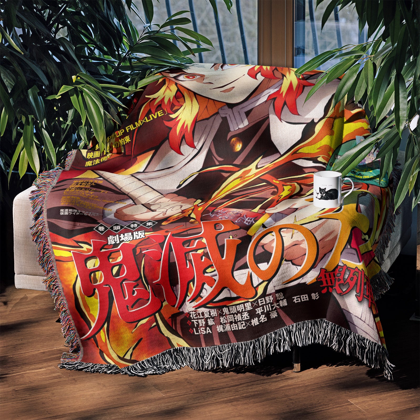 Demon Slayer Jump Comic Poster Woven Throw Blanket Tapestry – Personality Anime Room Decor Gift-IV