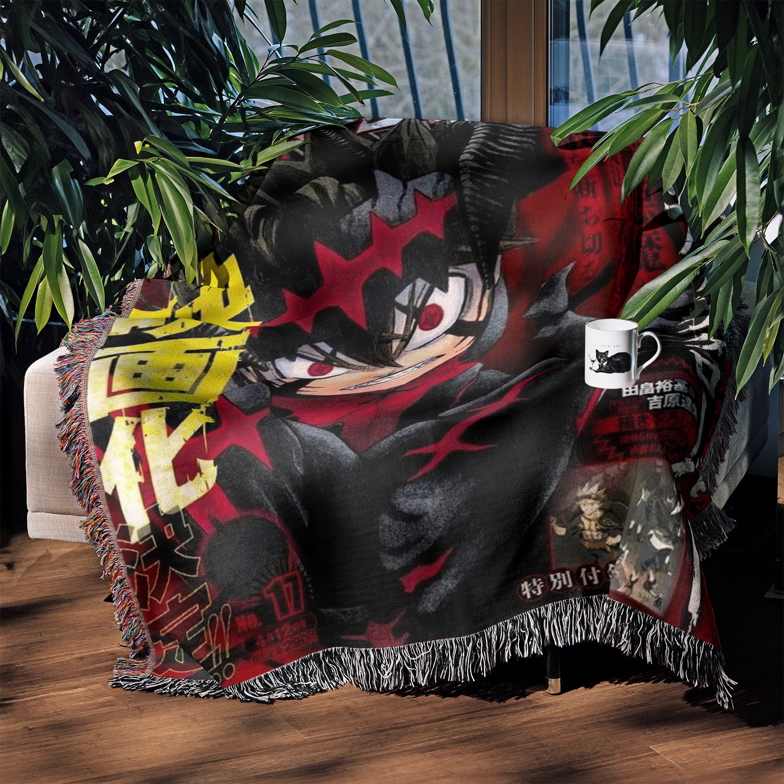 Black Clover Woven Throw Blanket Tapestry – Personality Anime Room Decor Gift-II