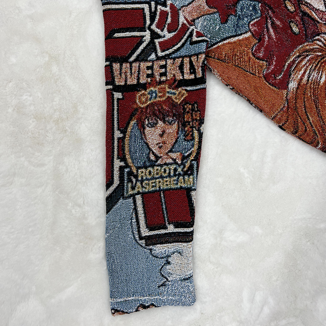 One Piece Anime Woven Blanket Hoodie-TAPESTRY