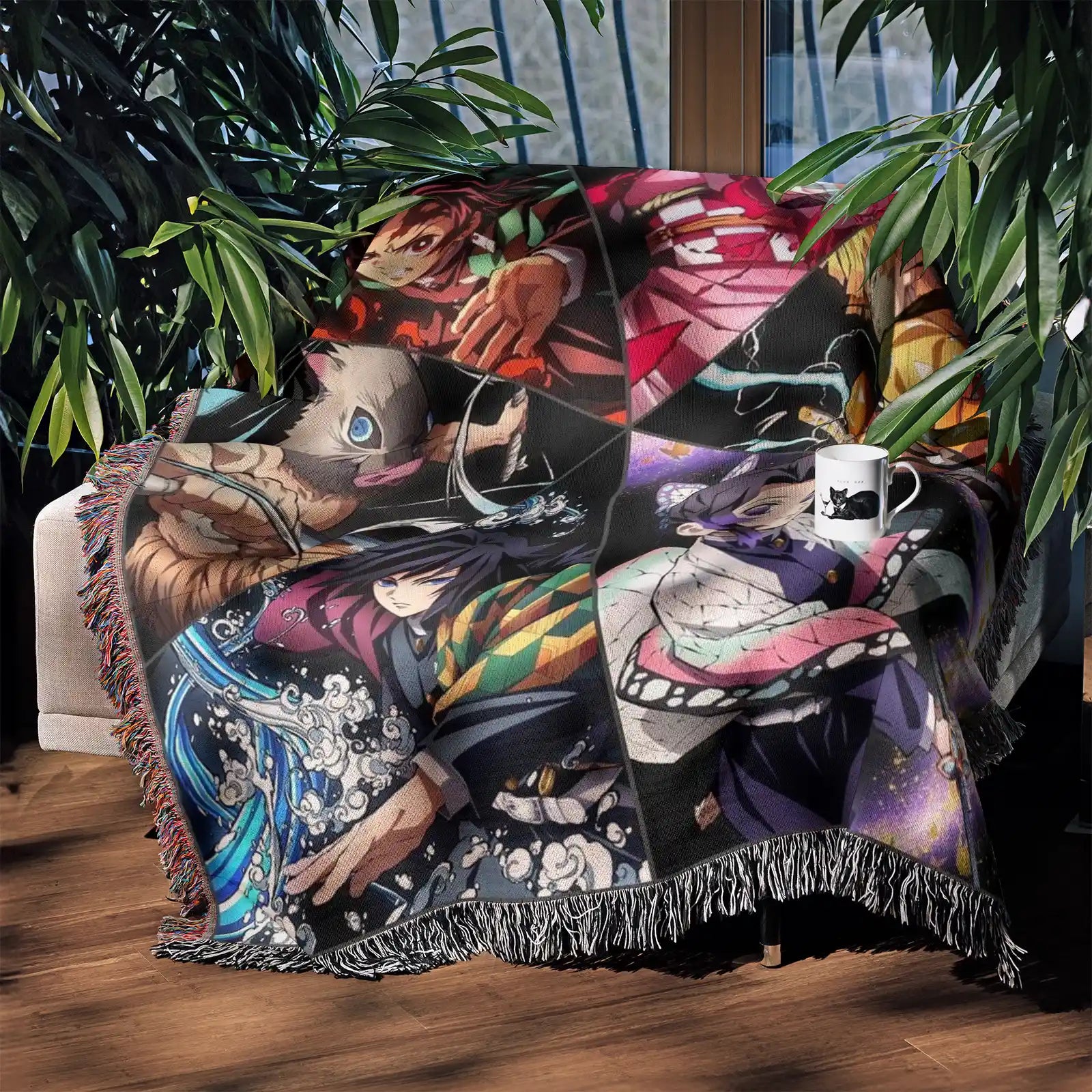 Demon Slayer Jump Comic Poster Woven Throw Blanket Tapestry – Personality Anime Room Decor Gift-VIII
