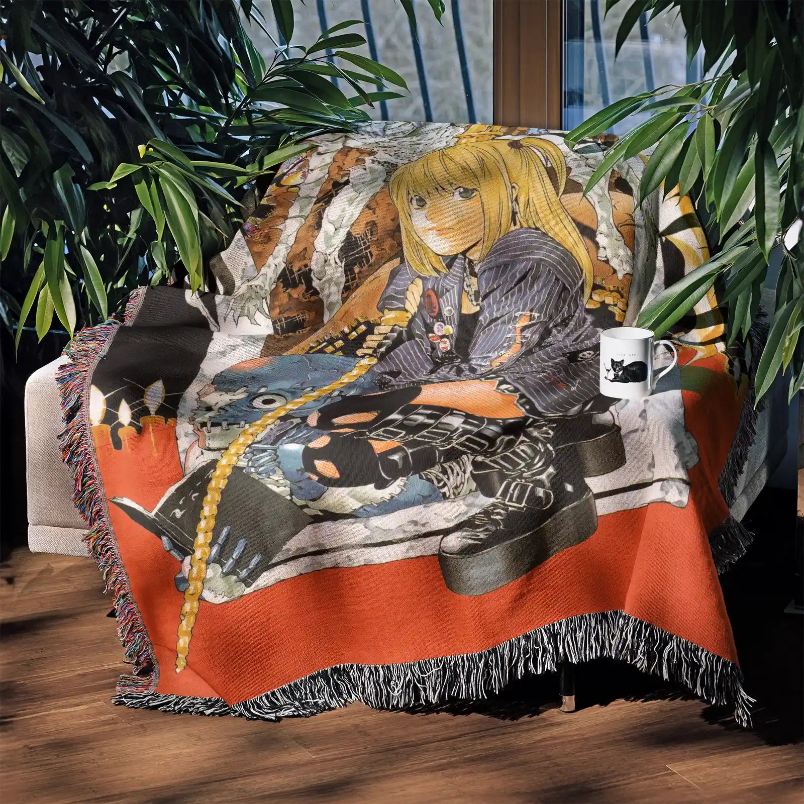 Death Note Woven Throw Blanket Tapestry – Personality Anime Room Decor Gift-IV