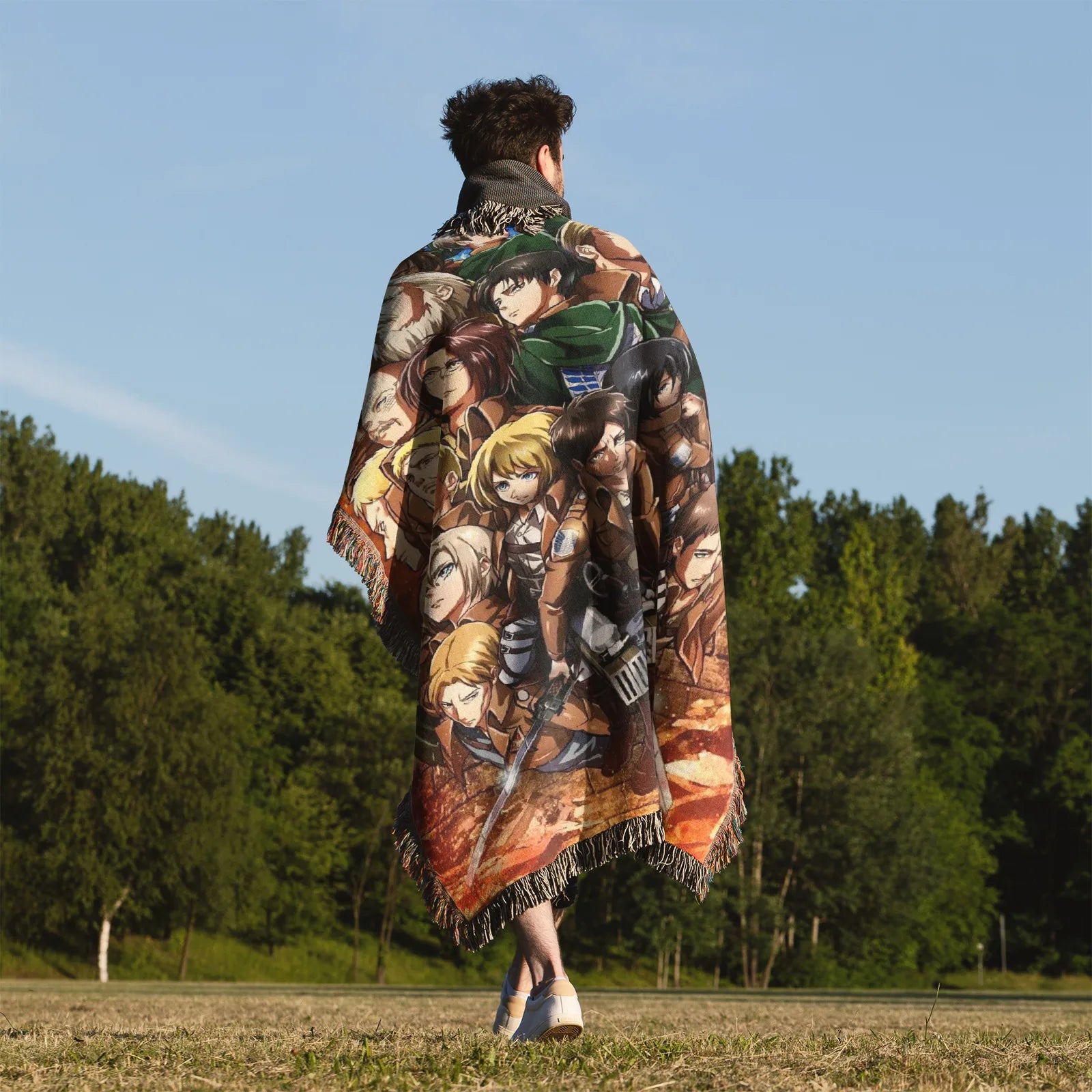 Attack on Titan Woven Throw Blanket Tapestry – Personality Anime Room Decor Gift-VIII