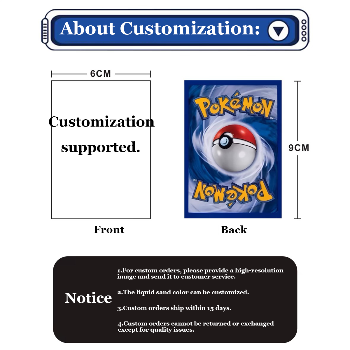Zeraora V Pokemon Cards Premium Liquid Motion Keychain,A Perfect Gift for Pokemon fans