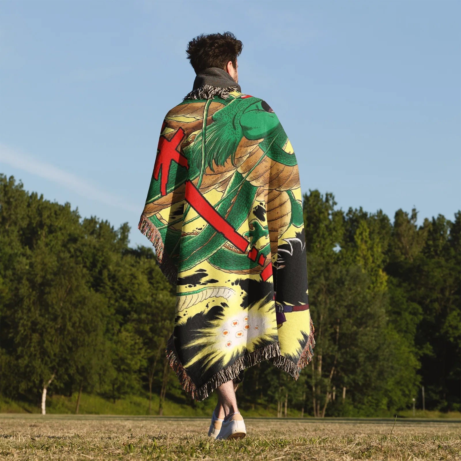 Dragon Ball Woven Throw Blanket Tapestry – Personality Anime Room Decor Gift-VII