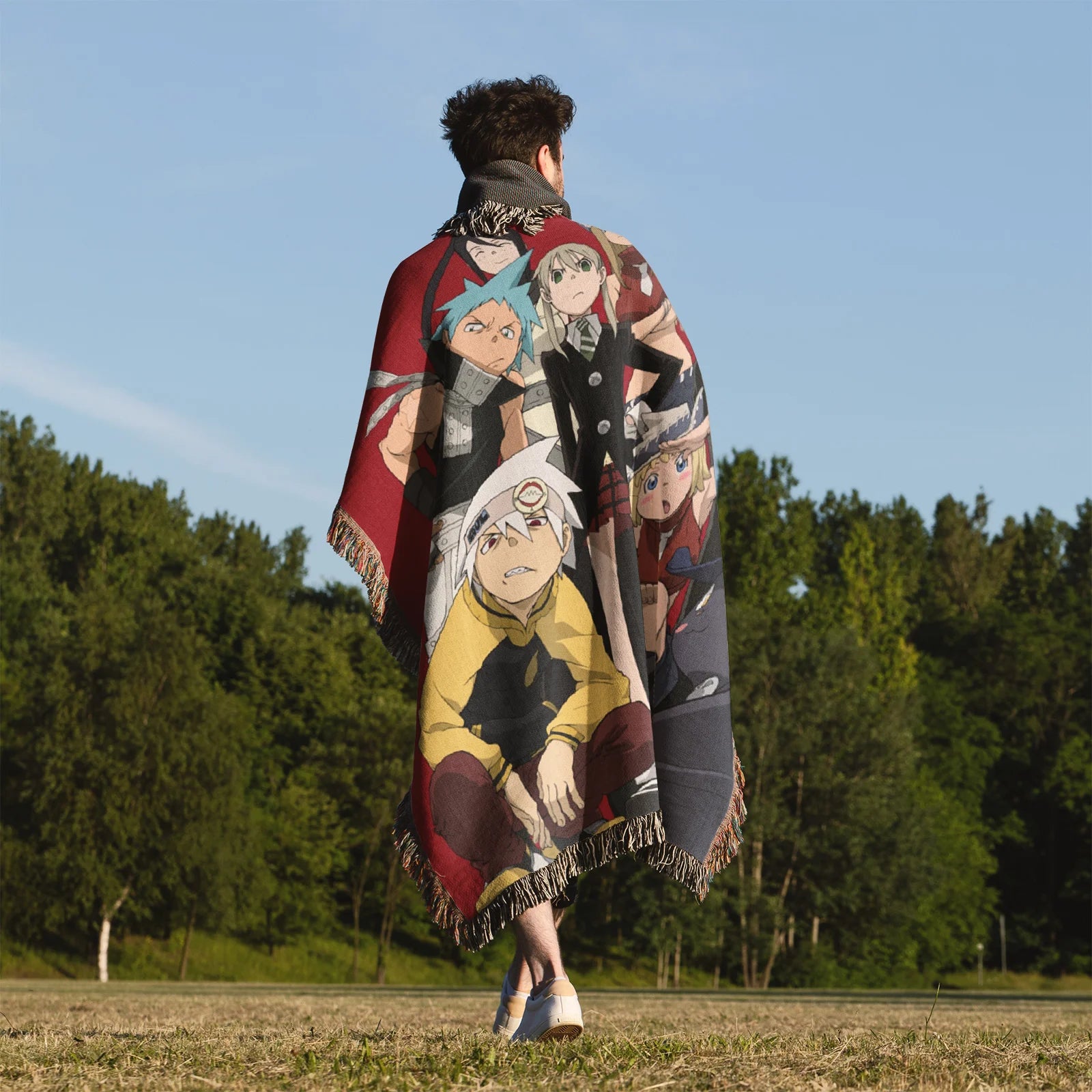 Soul Eater Woven Throw Blanket Tapestry – Personality Anime Room Decor Gift-I