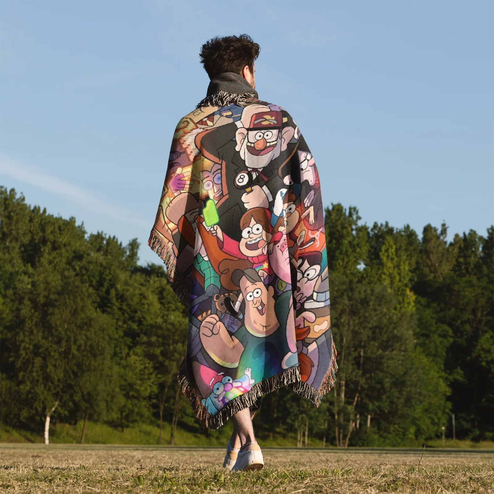 Gravity Falls Woven Throw Blanket Tapestry – Personality Cartooon Room Decor Gift-I