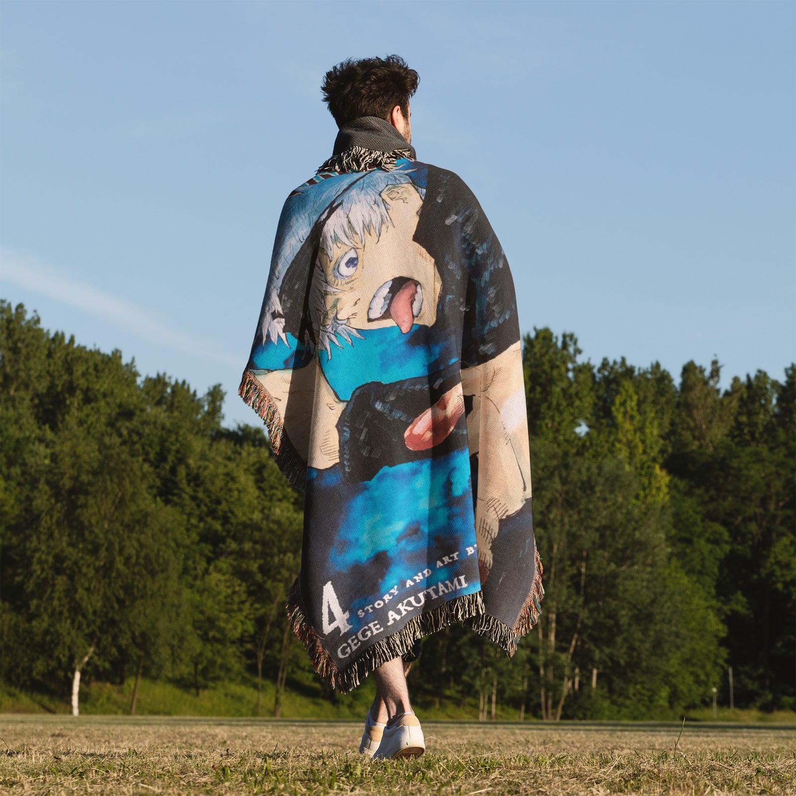 Couverture tissée Jujutsu Kaisen, tapisserie – personnalité, décoration de chambre d'anime, cadeau-Ⅲ