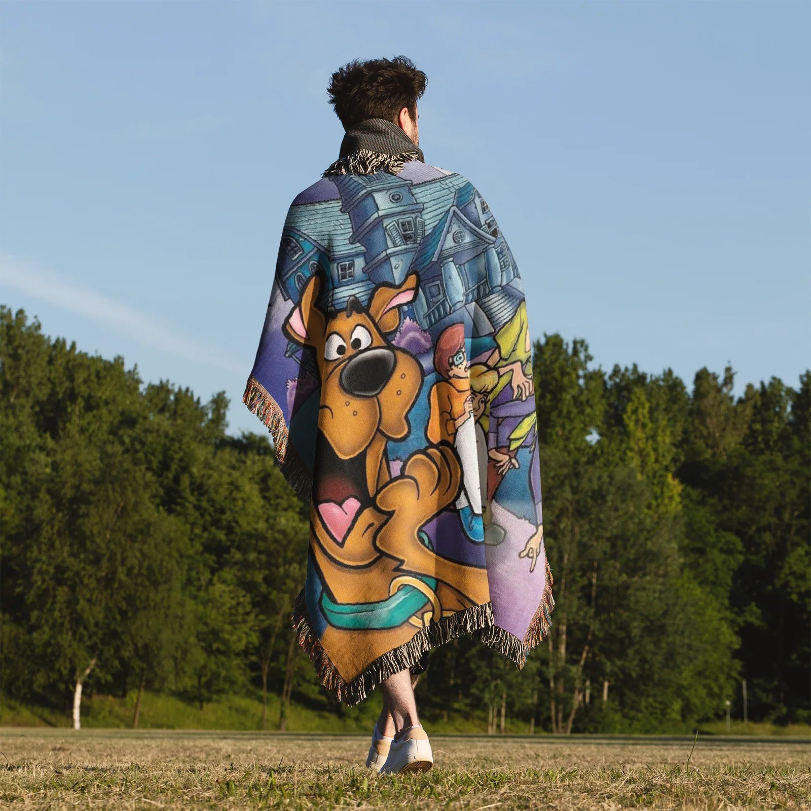 Scooby Doo Woven Throw Blanket Tapestry – Personality Cartooon Room Decor Gift-II