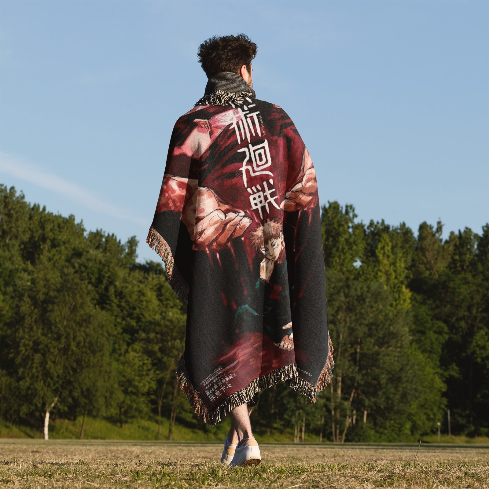 Couverture tissée Jujutsu Kaisen, tapisserie – personnalité, décoration de chambre d'anime, cadeau-Ⅲ