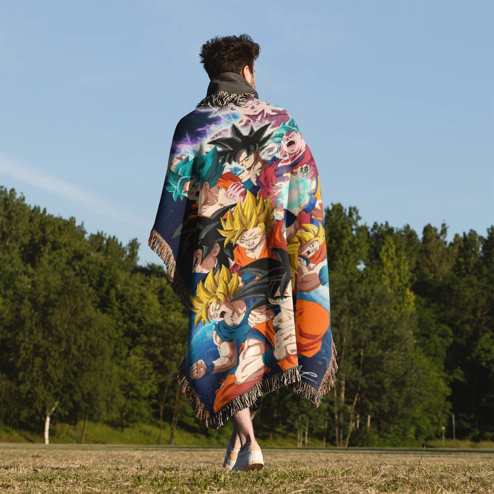 Dragon Ball Woven Throw Blanket Tapestry – Personality Anime Room Decor Gift-IX