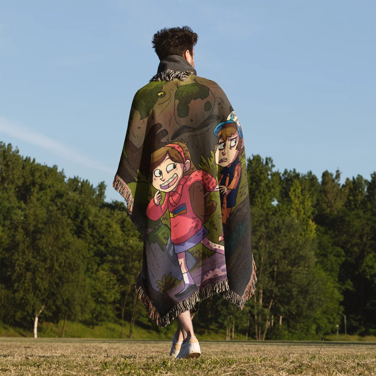 Gravity Falls Woven Throw Blanket Tapestry – Personality Cartooon Room Decor Gift-III