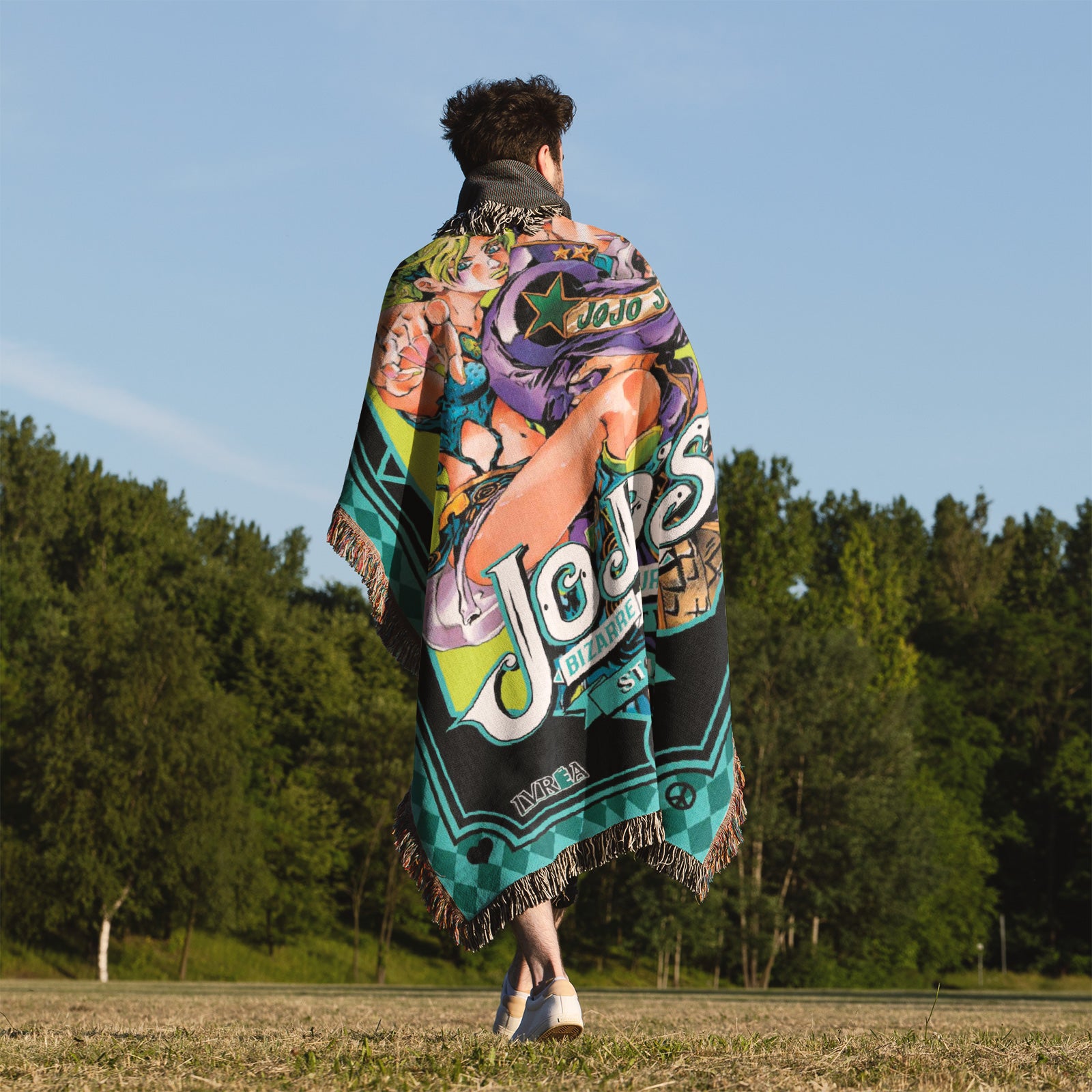 JoJo's Bizarre Adventure Woven Throw Blanket Tapestry – Personality Anime Room Decor Gift-II