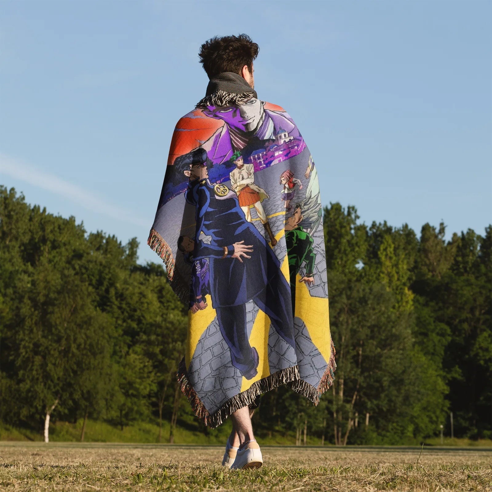 JoJo's Bizarre Adventure Woven Throw Blanket Tapestry – Personality Anime Room Decor Gift-IV