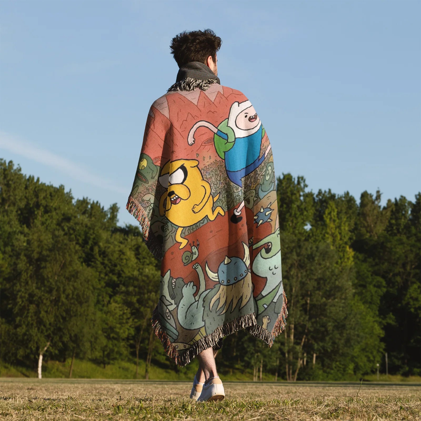 Adventure Time Woven Throw Blanket Tapestry – Personality Cartooon Room Decor Gift-VII