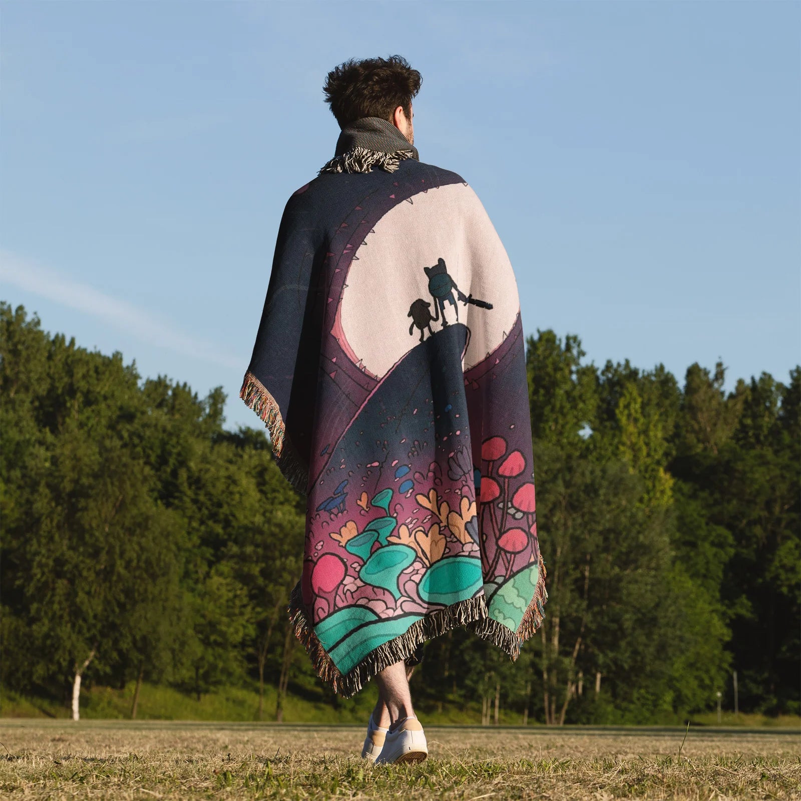 Adventure Time Woven Throw Blanket Tapestry – Personality Cartooon Room Decor Gift-VI