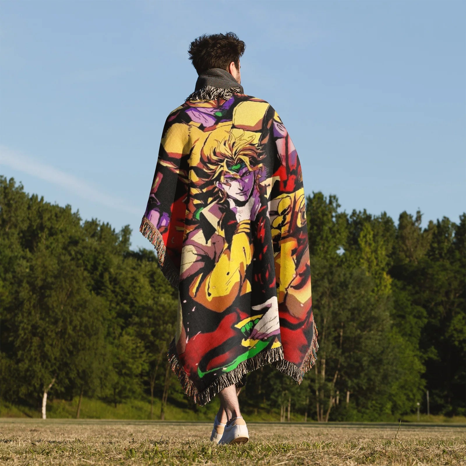 JoJo's Bizarre Adventure Woven Throw Blanket Tapestry – Personality Anime Room Decor Gift-III