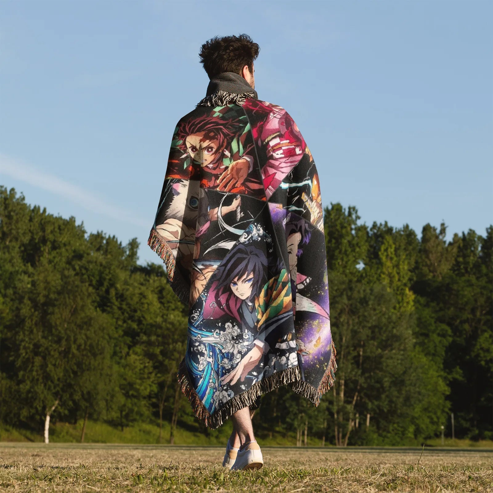 Demon Slayer Jump Comic Poster Woven Throw Blanket Tapestry – Personality Anime Room Decor Gift-VIII