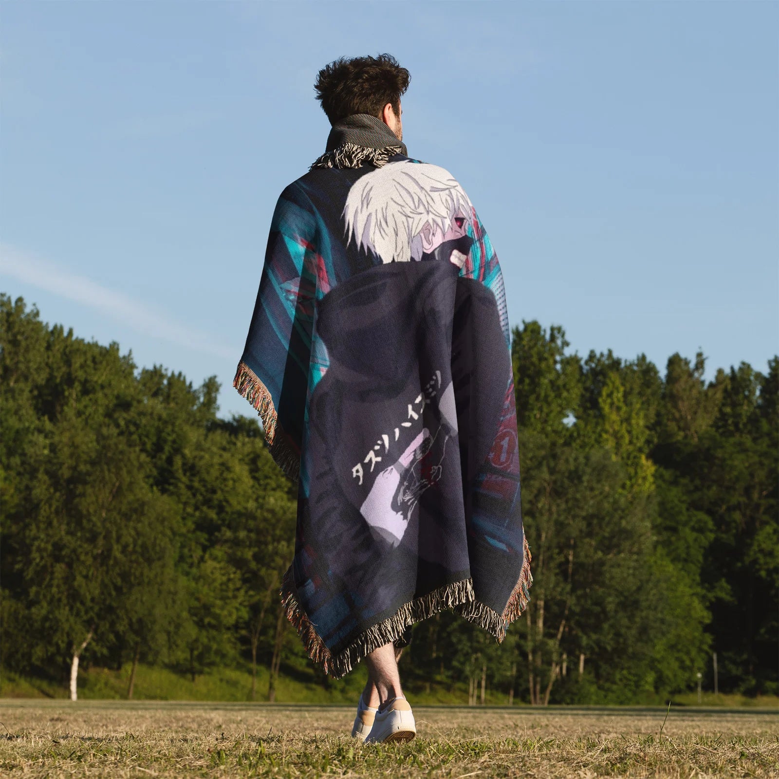 Tokyo Ghoul Woven Throw Blanket Tapestry – Personality Anime Room Decor Gift-II