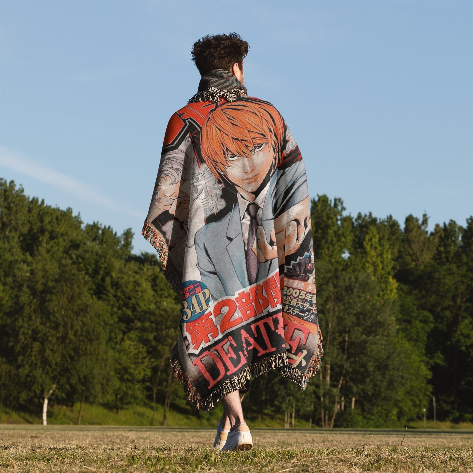 Death Note Woven Throw Blanket Tapestry – Personality Anime Room Decor Gift-I