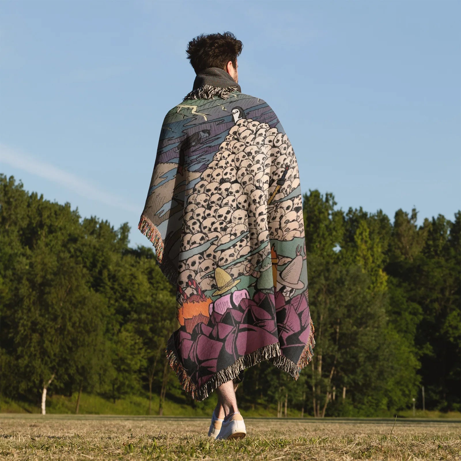 Adventure Time Woven Throw Blanket Tapestry – Personality Cartooon Room Decor Gift-V