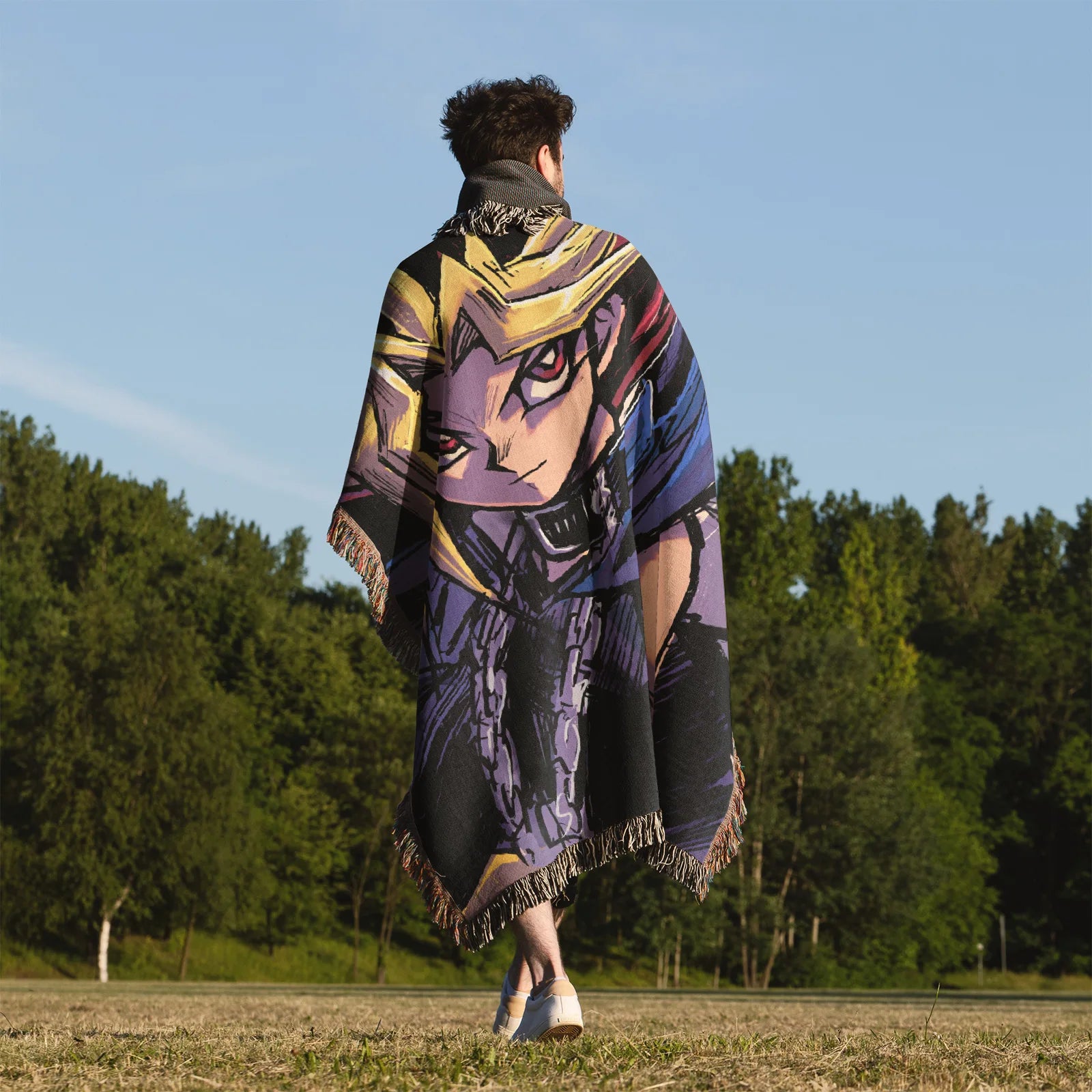 Yu Gi Oh Woven Throw Blanket Tapestry – Personality Anime Room Decor Gift-I