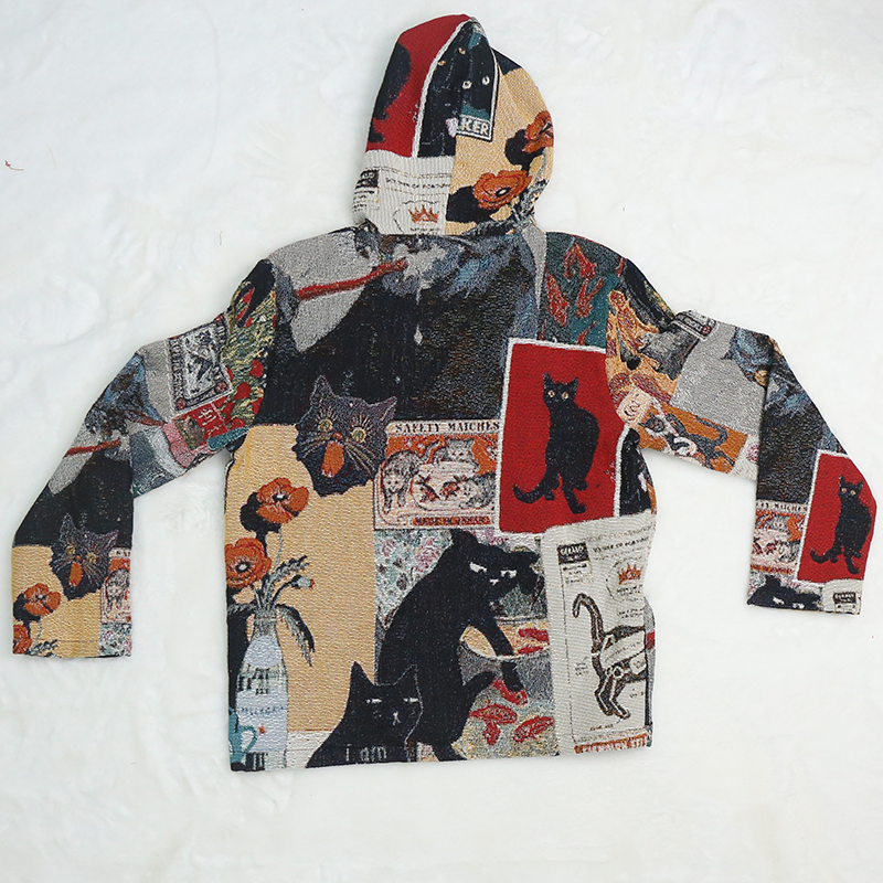 Nirmana batik Cat Hoodie-TAPESTRY