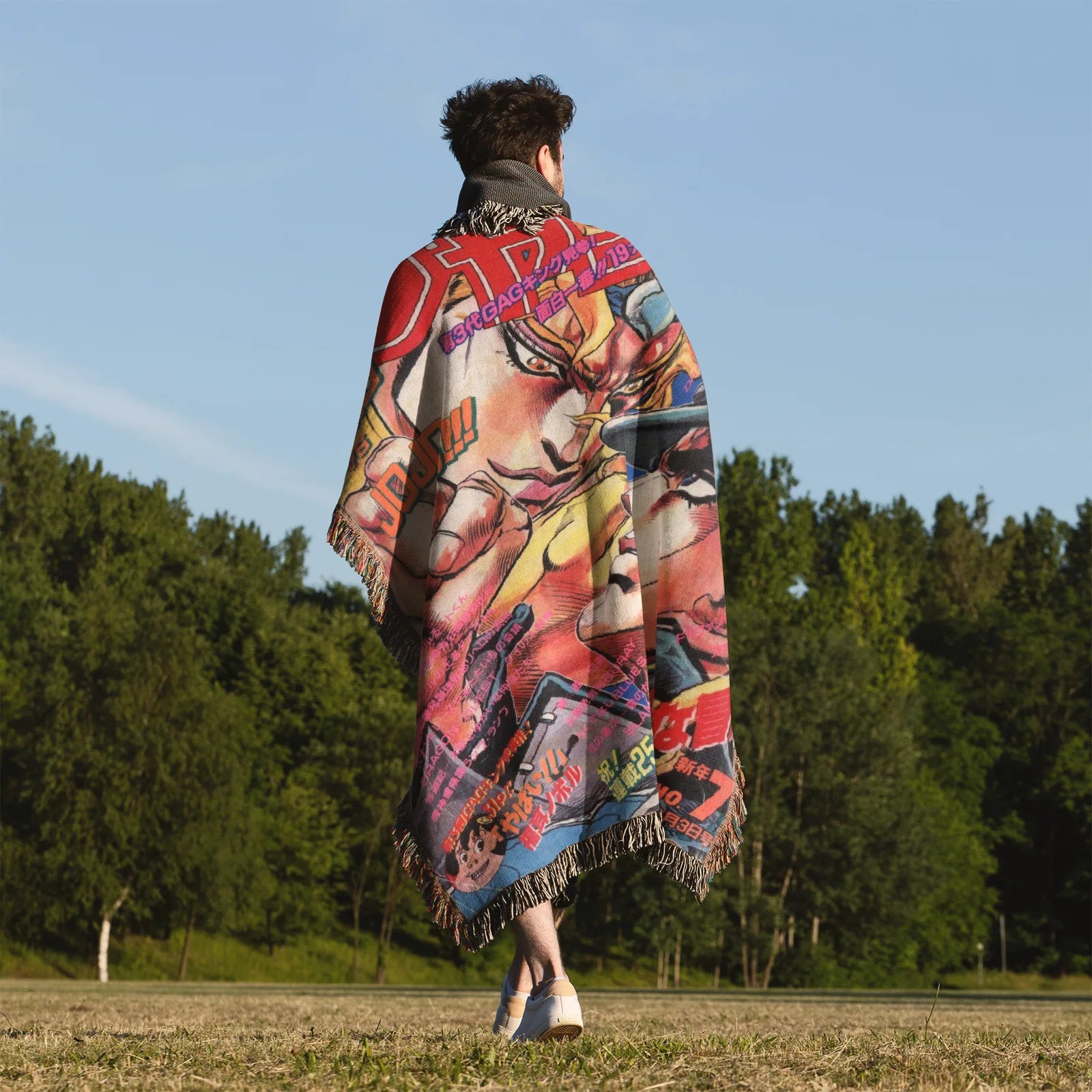 JoJo's Bizarre Adventure Woven Throw Blanket Tapestry – Personality Anime Room Decor Gift-I