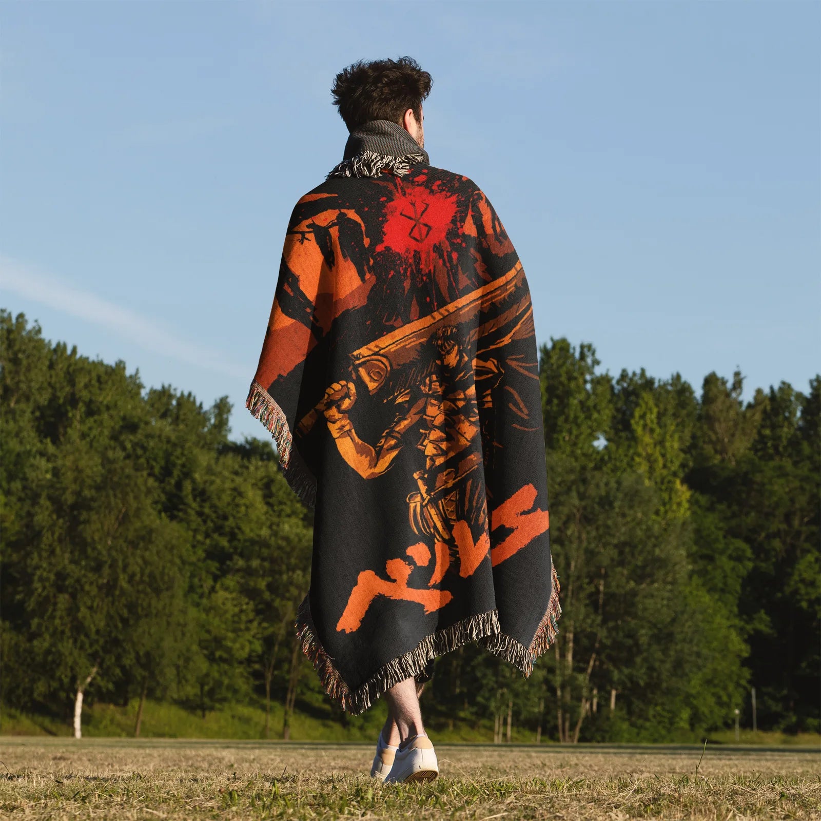 Berserk Woven Throw Blanket Tapestry – Personality Anime Room Decor Gift-VII