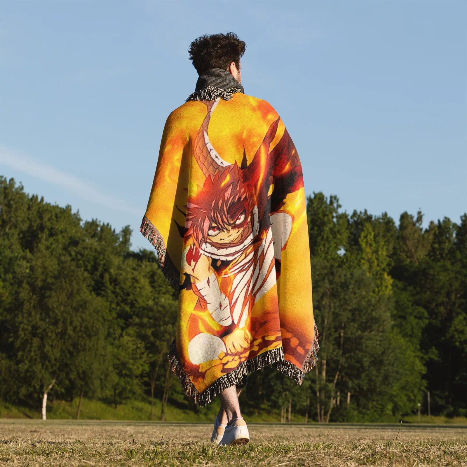 Fairy Tail Woven Throw Blanket Tapestry – Personality Anime Room Decor Gift-I