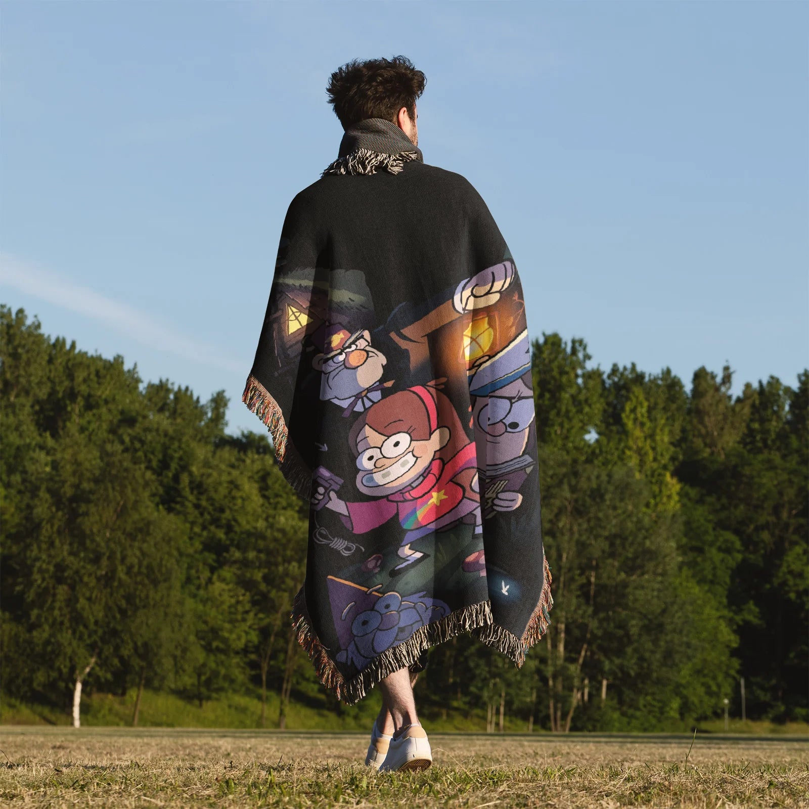 Gravity Falls Woven Throw Blanket Tapestry – Personality Cartooon Room Decor Gift-II