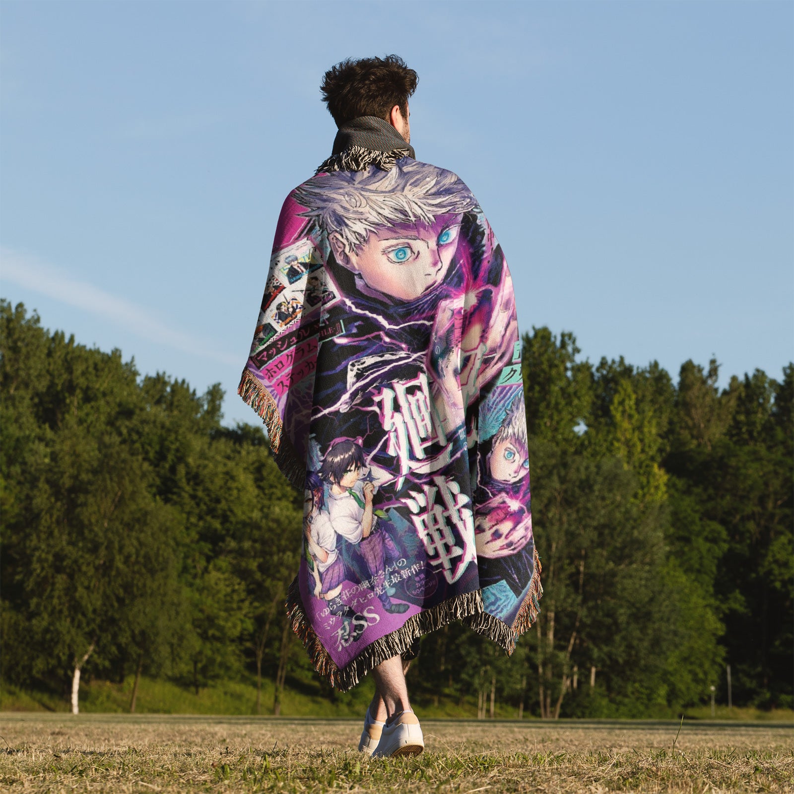 Jujutsu Kaisen Woven Throw Blanket Tapestry – Personality Anime Room Decor Gift-VII