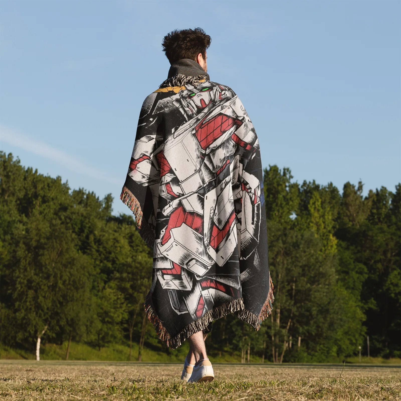 Gundam Woven Throw Blanket Tapestry – Personality Anime Room Decor Gift-IV