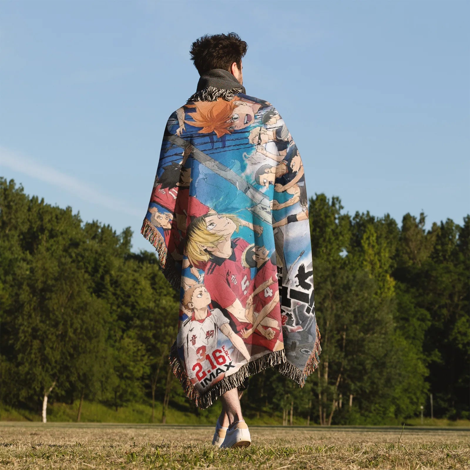 Haikyuu Woven Throw Blanket Tapestry – Personality Anime Room Decor Gift-II