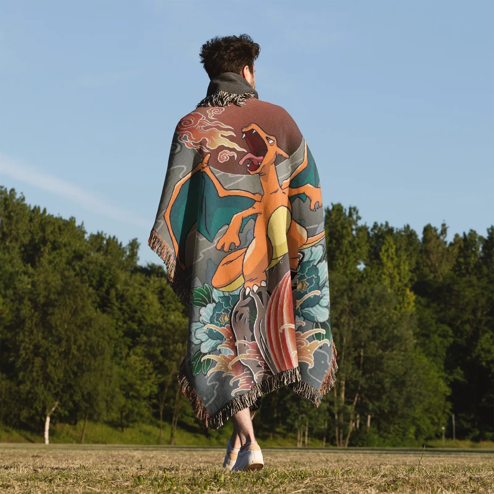 Tapisserie de couverture tissée Pokemon Gengar - Cadeau de décoration de chambre d'anime de personnalité-Ⅲ