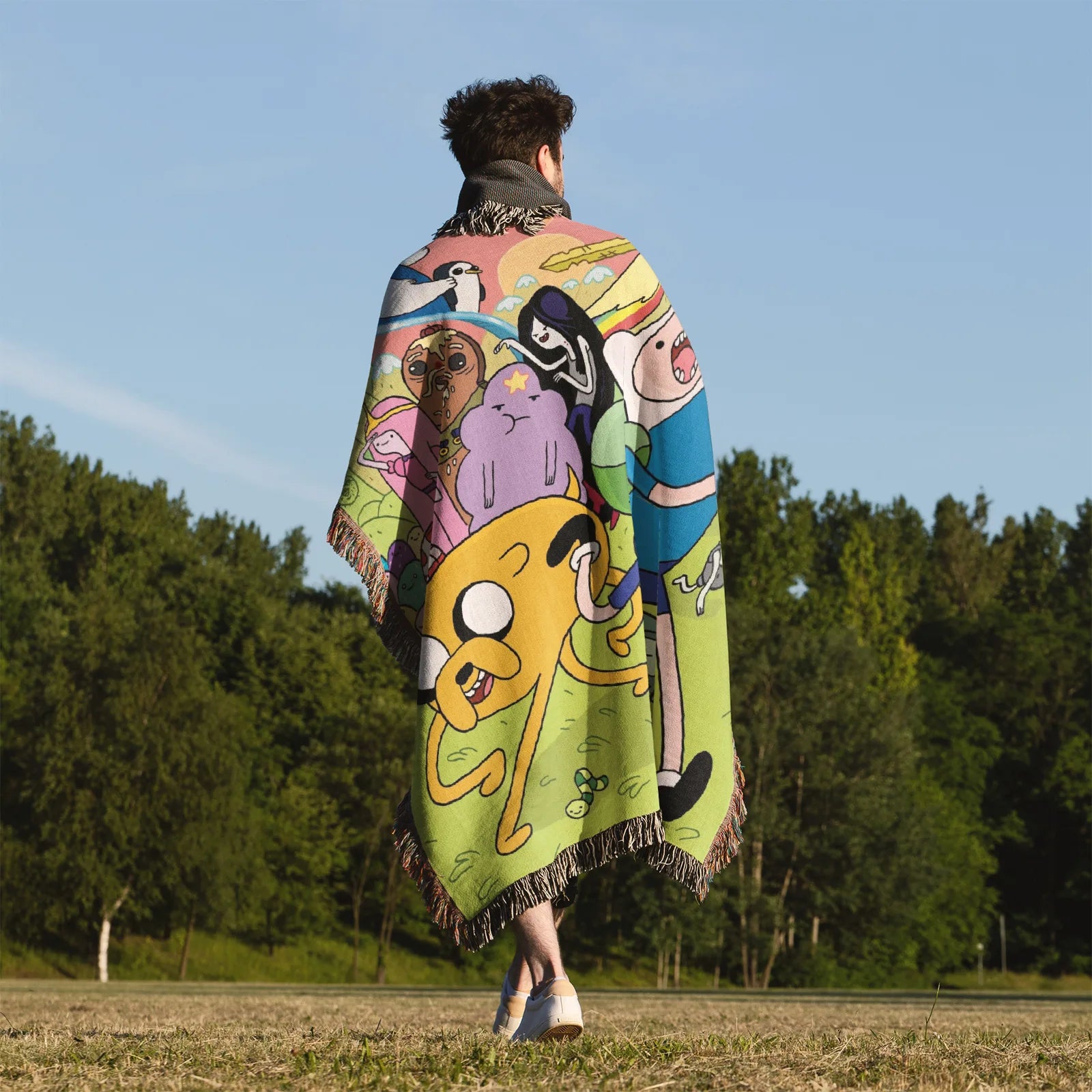 Adventure Time Woven Throw Blanket Tapestry – Personality Cartooon Room Decor Gift-VIII