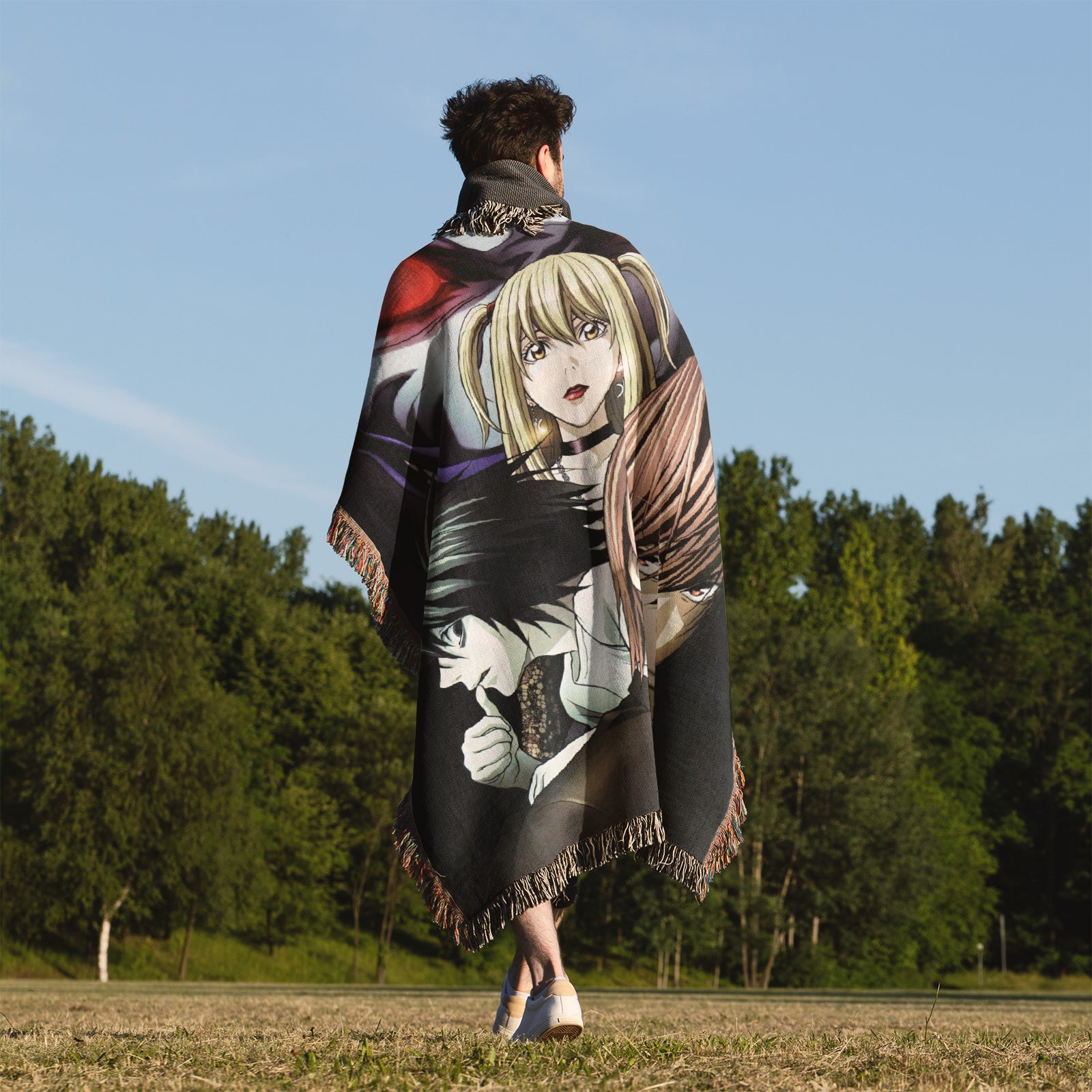 Death Note Woven Throw Blanket Tapestry – Personality Anime Room Decor Gift-II