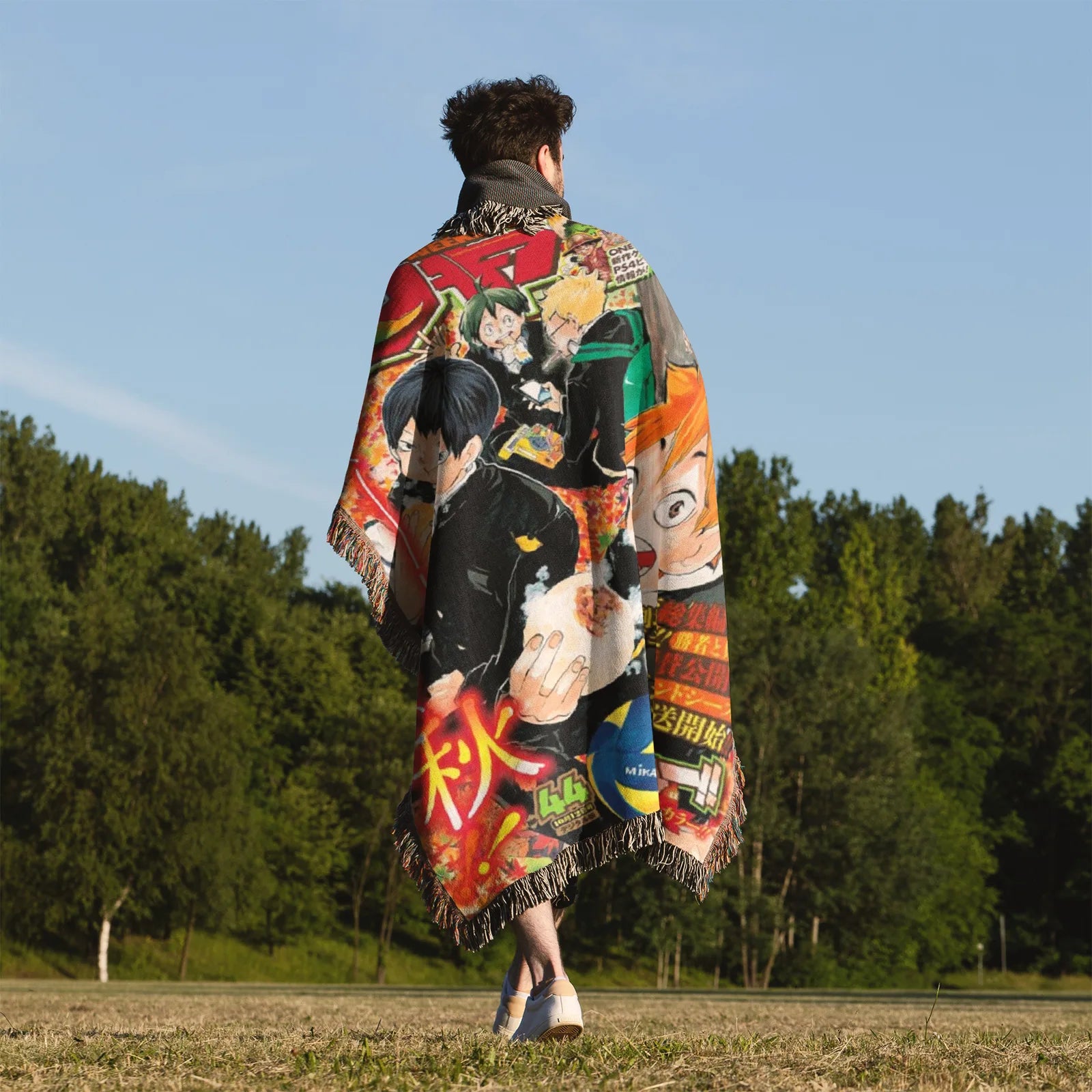 Haikyuu Woven Throw Blanket Tapestry – Personality Anime Room Decor Gift-I