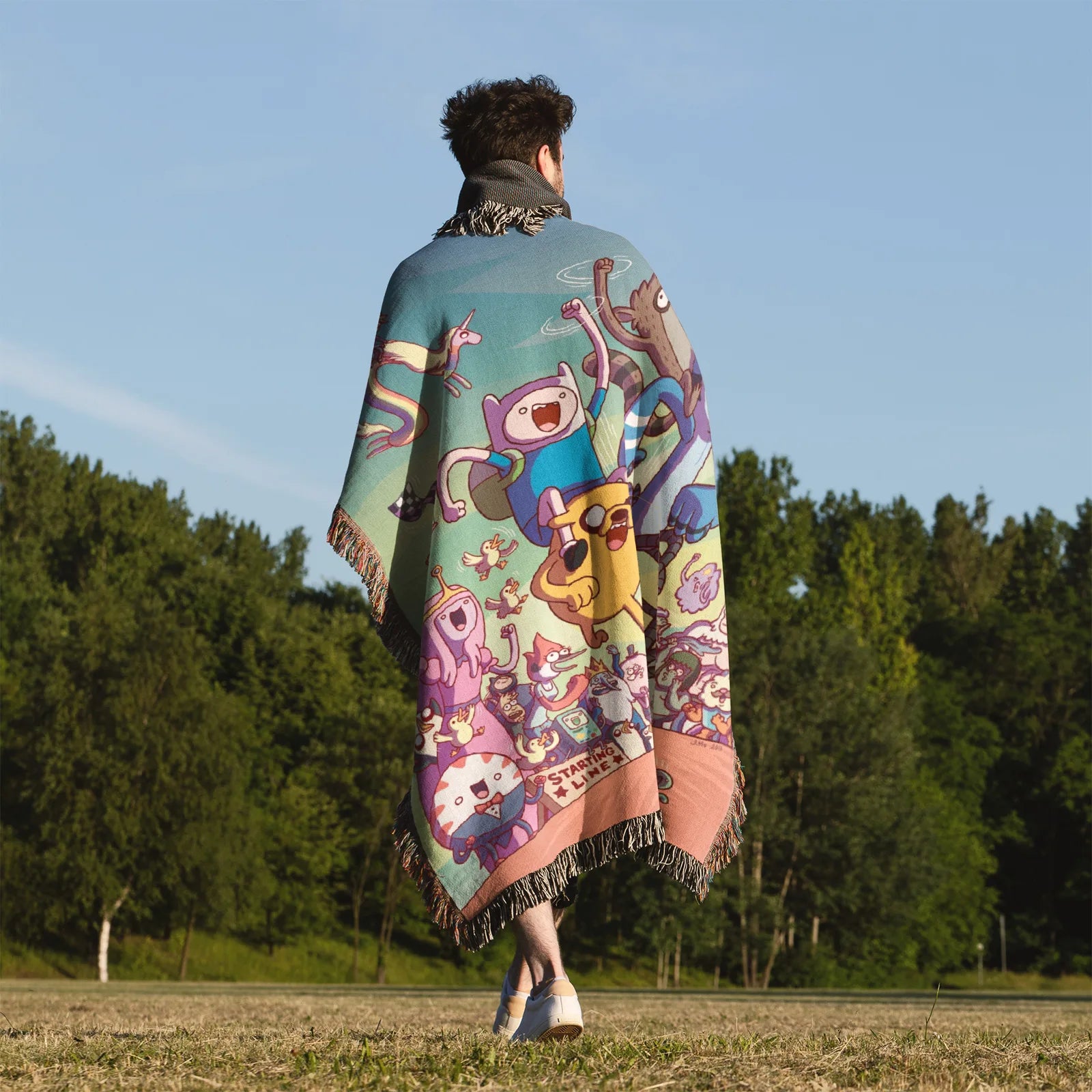 Adventure Time Woven Throw Blanket Tapestry – Personality Cartooon Room Decor Gift-III