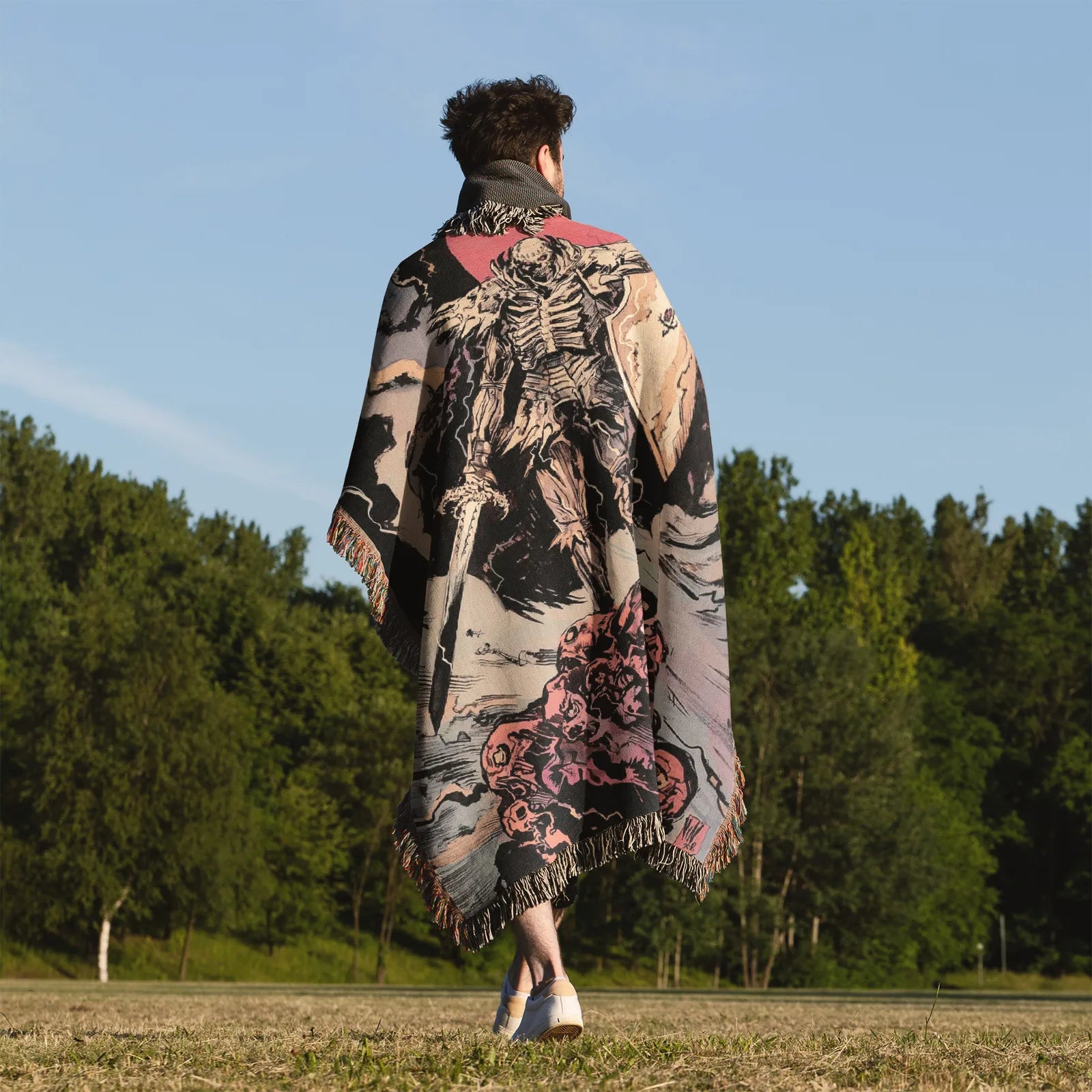 Berserk Woven Throw Blanket Tapestry – Personality Anime Room Decor Gift-V